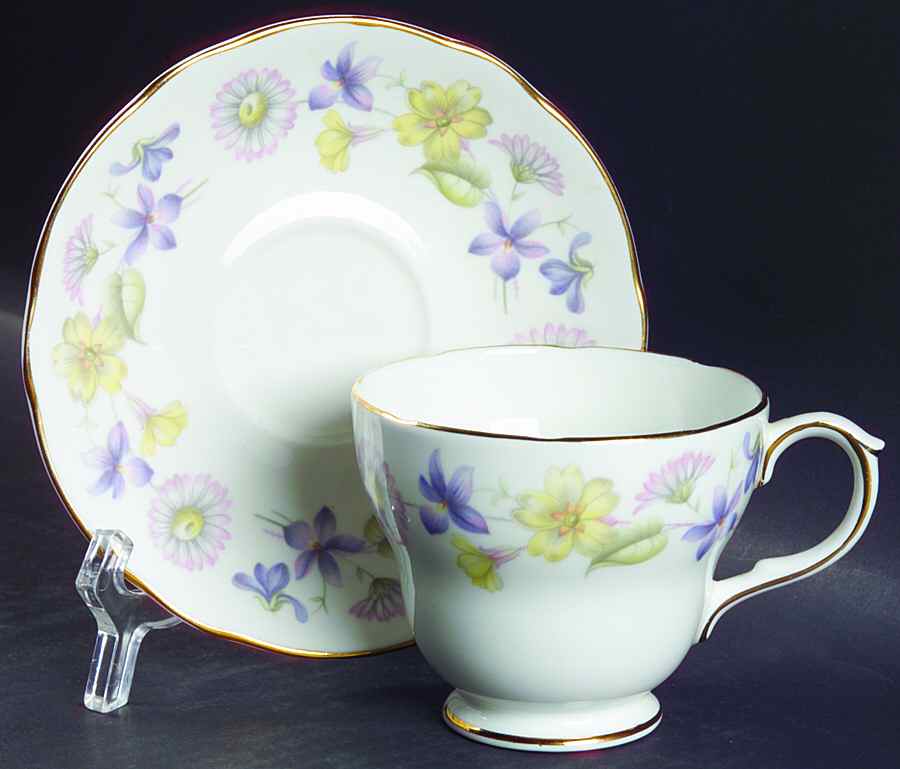 Spring Days Footed Cup & Saucer Set by Duchess-1
