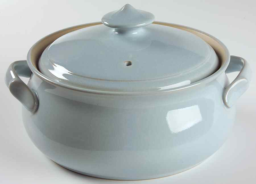 Blue Linen Round Covered Vegetable by Denby-Langley-1