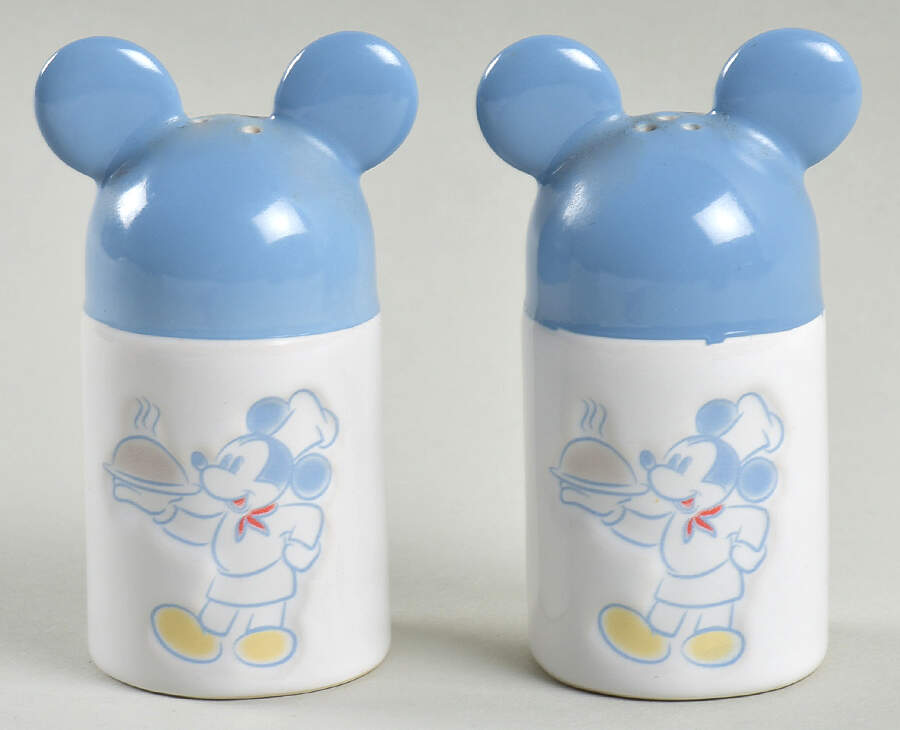 Gourmet Mickey (Blue Embossed) Salt & Pepper Set by Disney-1
