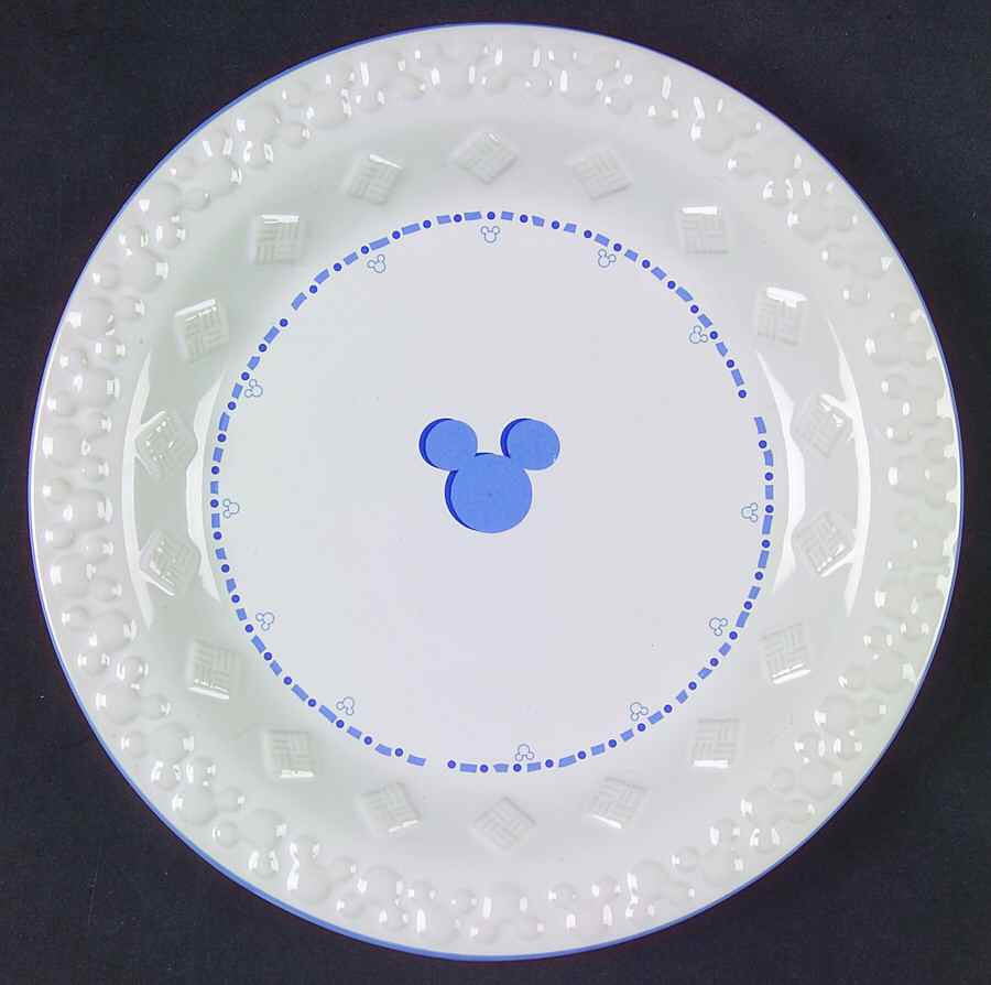 Gourmet Mickey (Blue Embossed) Salad Plate by Disney-1