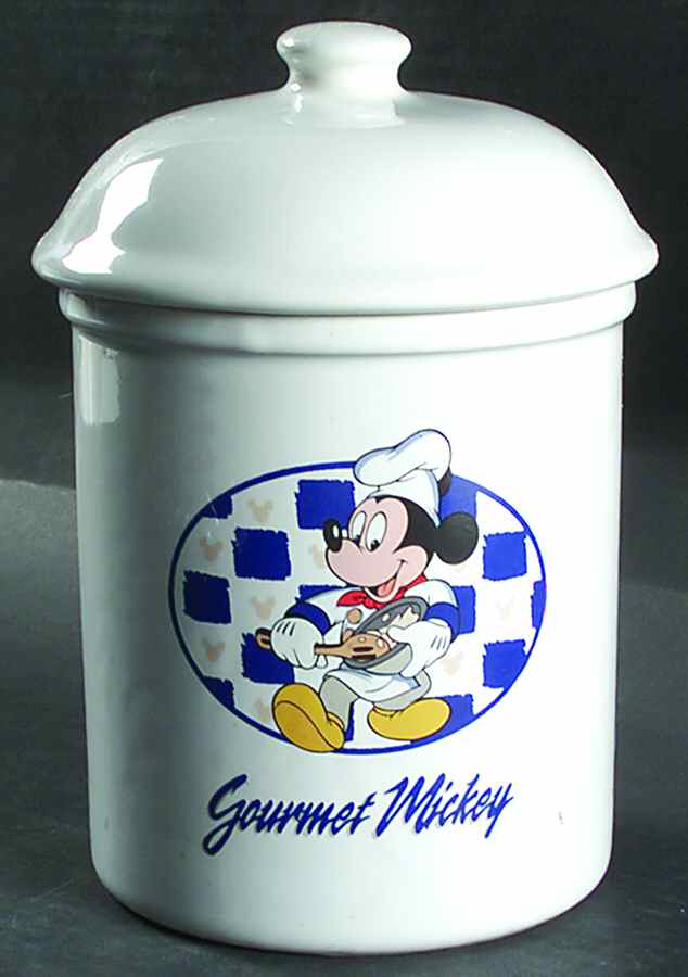 Gourmet Mickey (Blue Embossed) Medium Canister & Lid by Disney-1