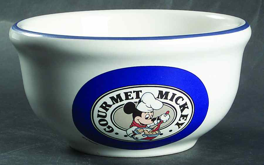 Gourmet Mickey (Blue Embossed) Coupe Soup Bowl by Disney-1