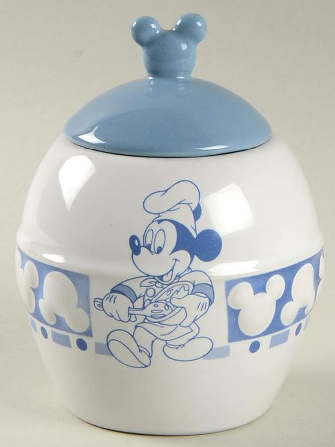Gourmet Mickey (Blue Embossed) Sugar Bowl & Lid by Disney-1