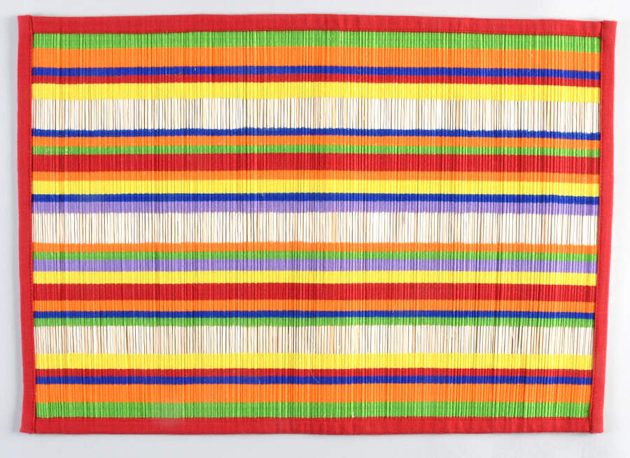 Caribe Antigua Stripe Bamboo & Cotton Rectangular Placemat by Dansk-1
