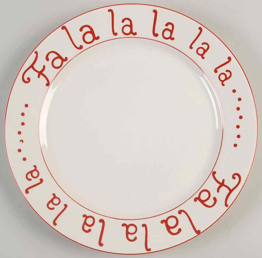 Fa la La la La Dinner Plate by Domestications-1