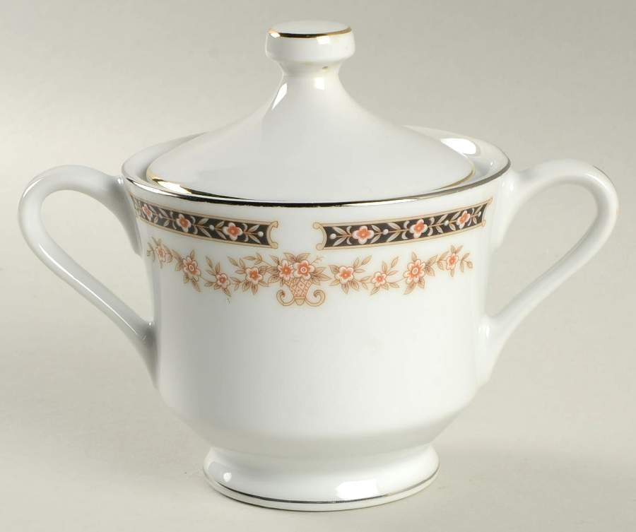 Victoria Sugar Bowl & Lid by Dynasty China-1