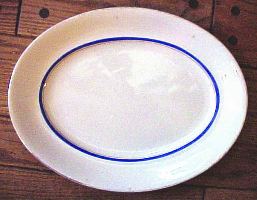 Azure 14" Oval Serving Platter by Davison & Son-1
