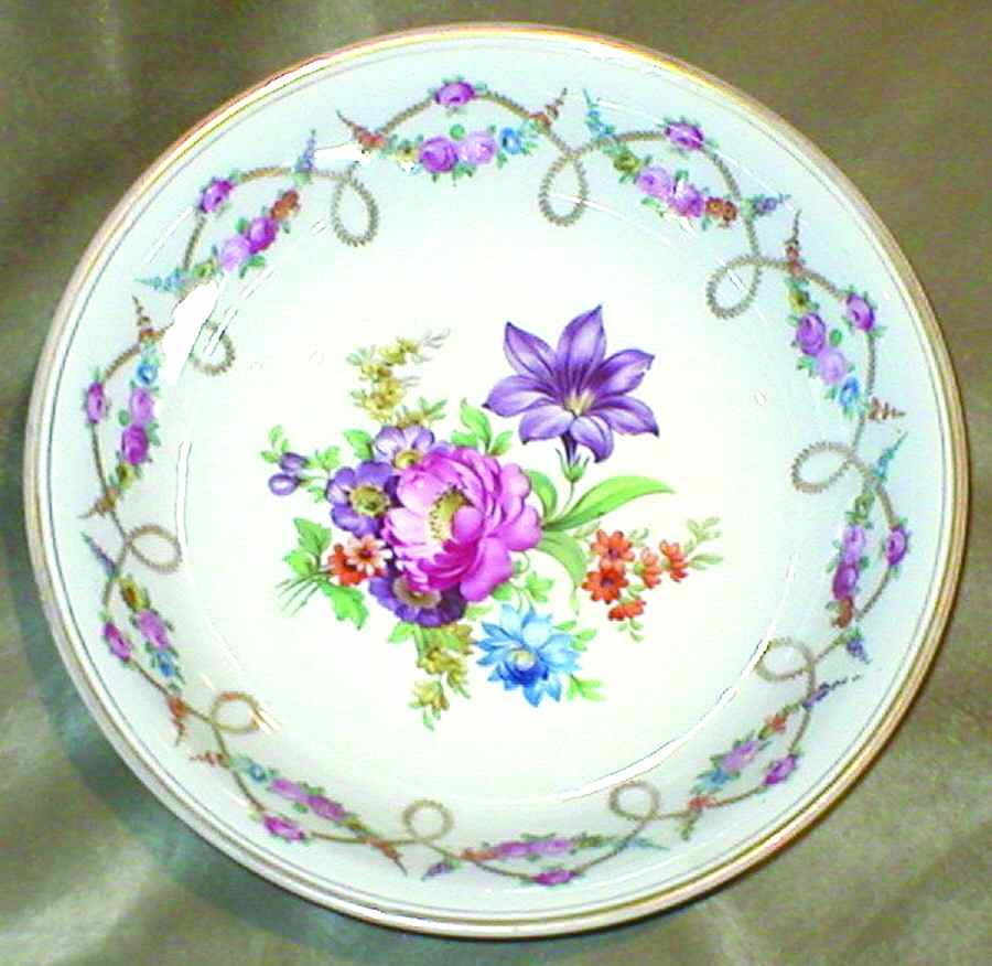 DRE61 9" Round Vegetable Bowl by Dresden (German)-1
