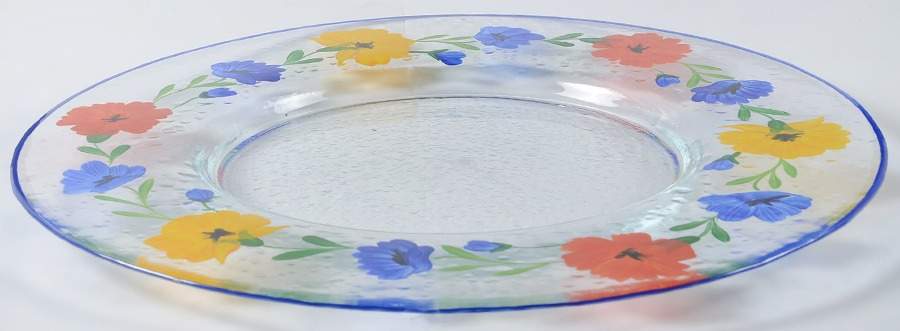 DAN110 13" Round Glass Plate by Dansk-1