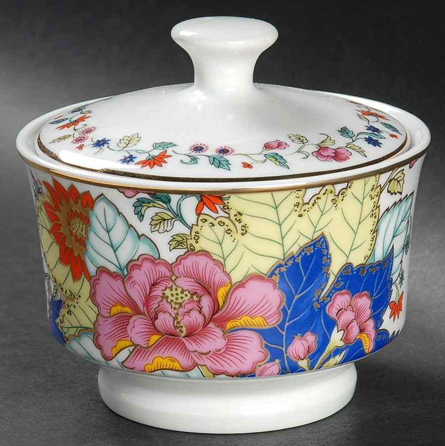 Tobacco Leaf Sugar Bowl & Lid by Design Guild-1