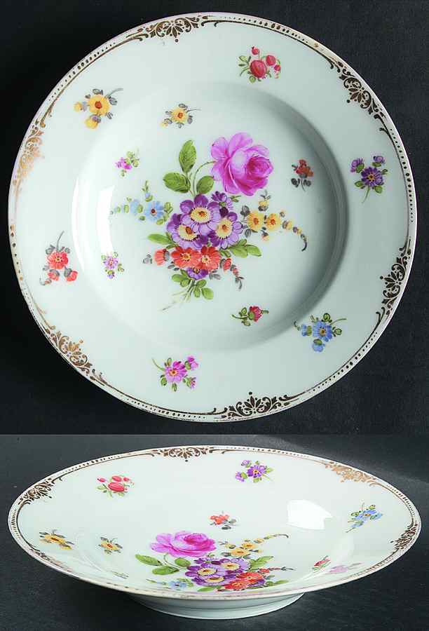 DRE65 Rim Soup Bowl by Dresden (German)-1