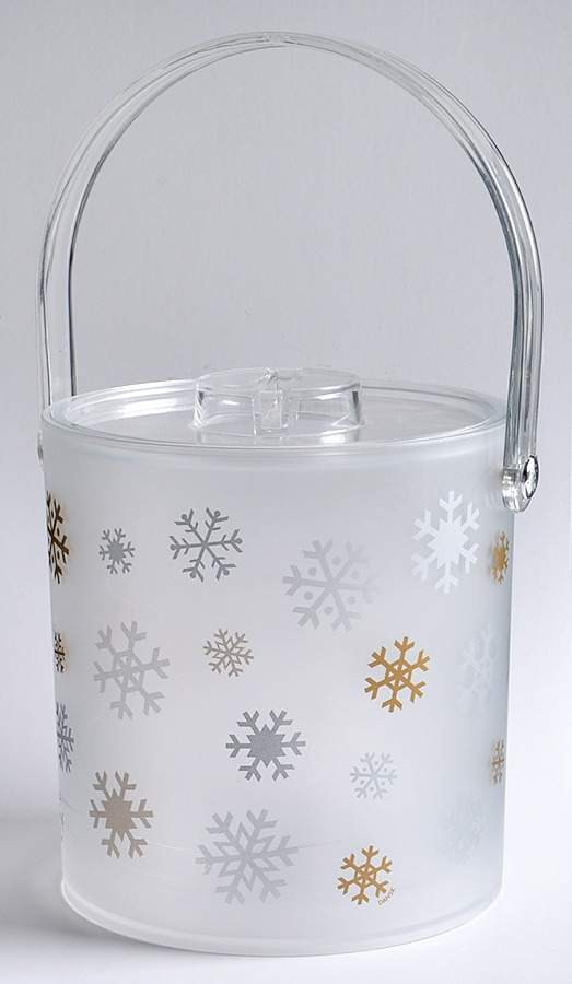 Snowflake Plastic Ice Bucket & Lid by Dansk-1