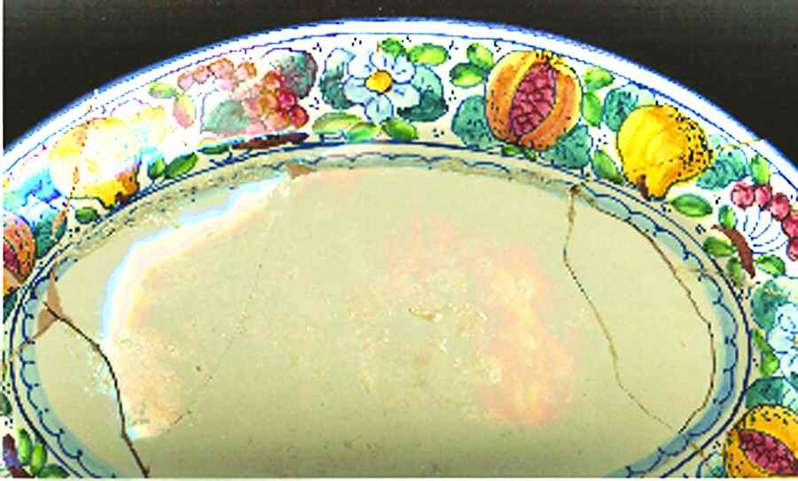1755 12" Oval Serving Platter by Deruta (Italy)-1