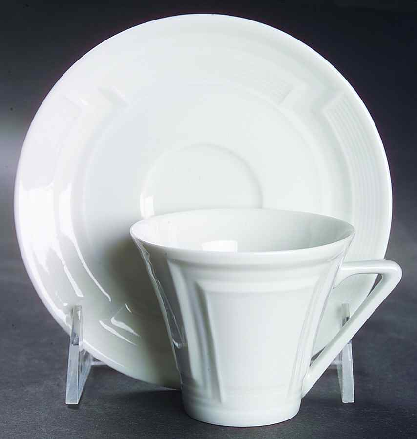 Celtika White Flat Demitasse Cup & Saucer Set by Philippe Deshoulieres-1