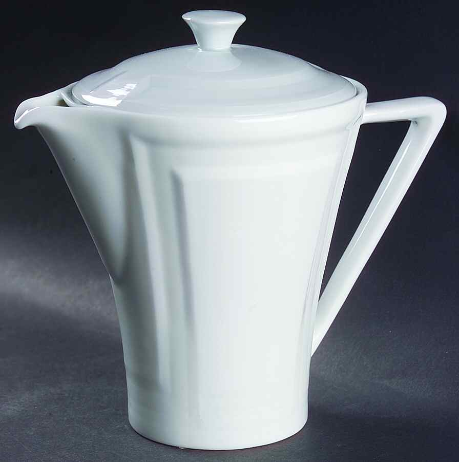 Celtika White Tea/Coffee Pot & Lid by Philippe Deshoulieres-1