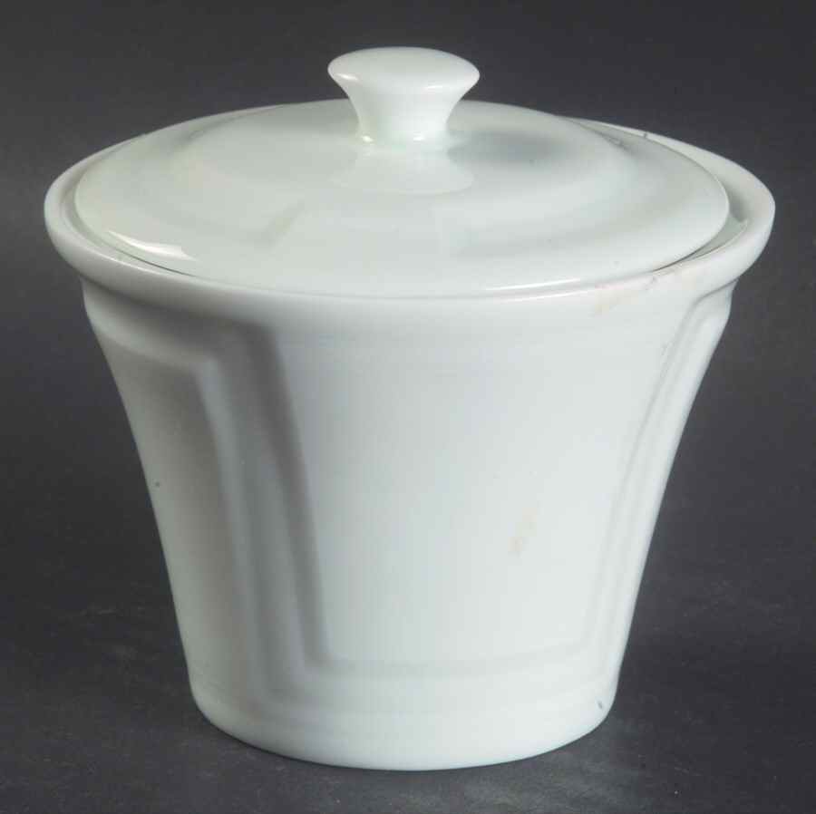 Celtika White Sugar Bowl & Lid by Philippe Deshoulieres-1