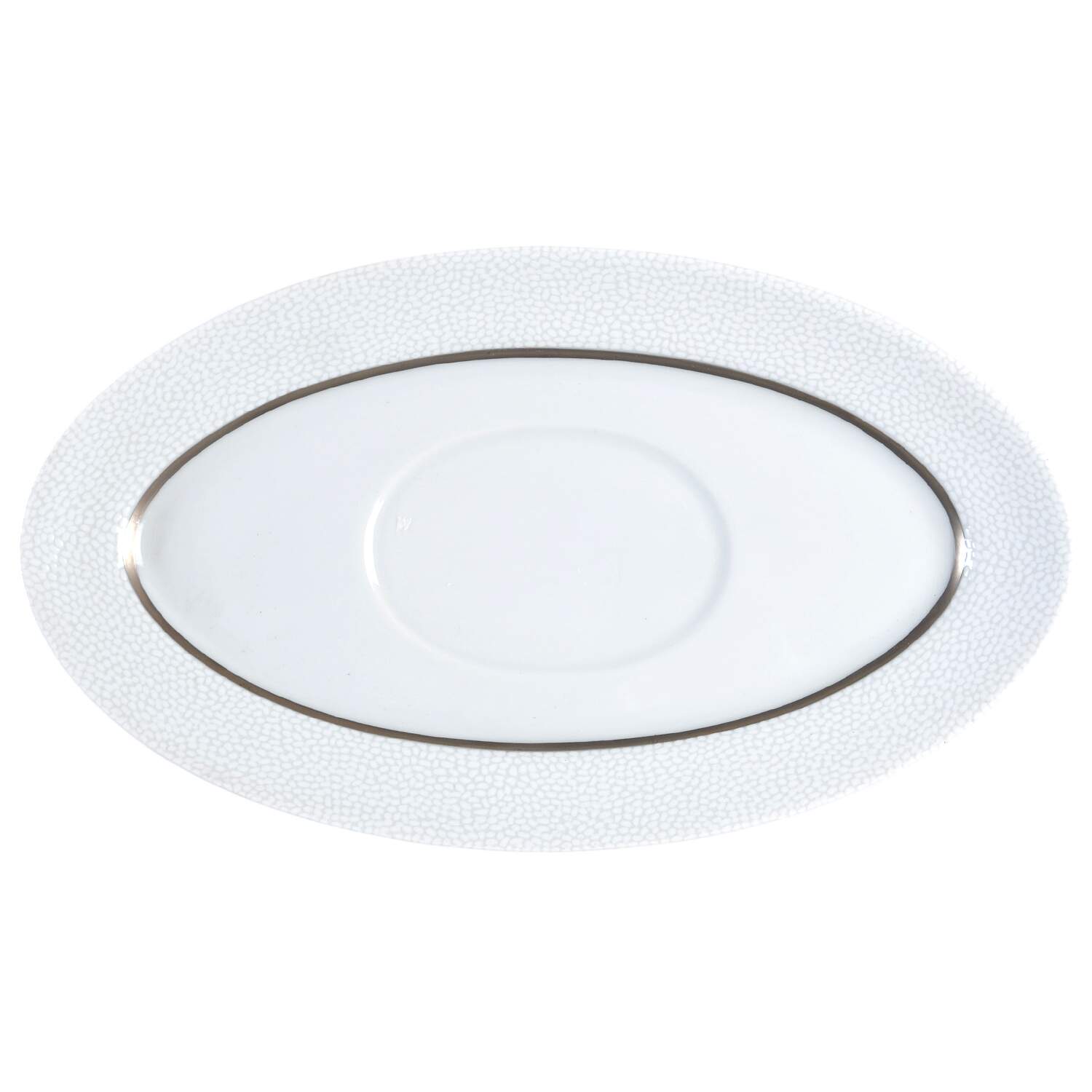 Seychelles Mat Platinum Filet Relish/Gravy Underplate by Philippe Deshoulieres-1