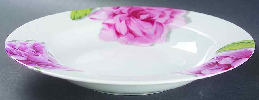 Les Pivoines Rim Soup Bowl by Philippe Deshoulieres-1