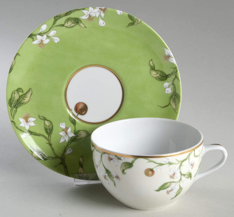 Orangeraie Breakfast Cup & Saucer Set by Philippe Deshoulieres-1