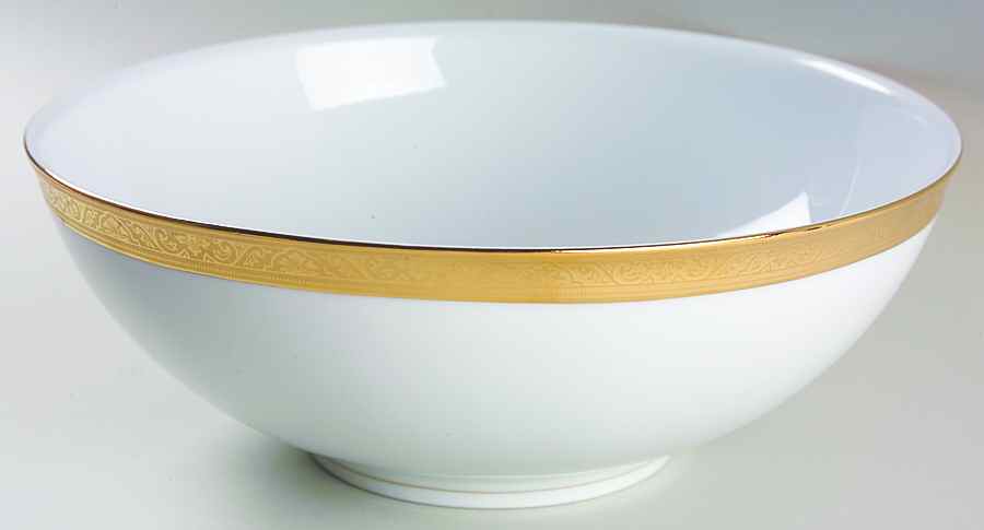 Trianon Gold 11" Large Salad Serving Bowl by Philippe Deshoulieres-1