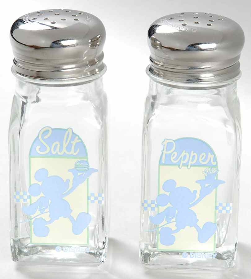 Mickey's Diner Glassware Salt and Pepper Set by Disney-1