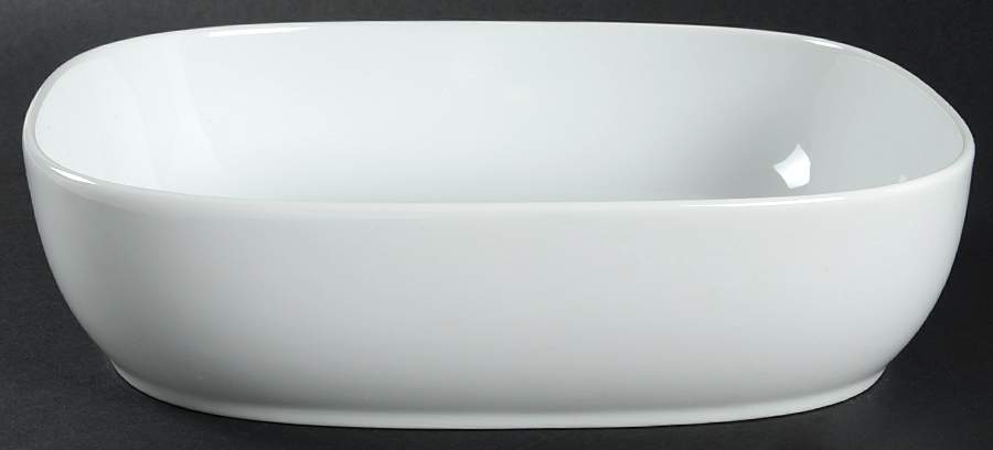 White Squares 9" Square Vegetable Bowl by Denby-Langley-1