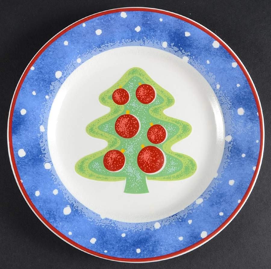Snow Whimsy Salad Plate by Domestications-1