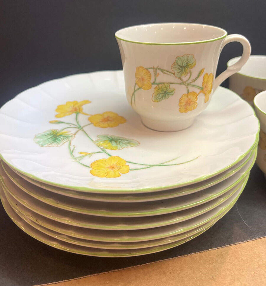 Nasturtium Snack Plate & Cup Set by Delpapa-1
