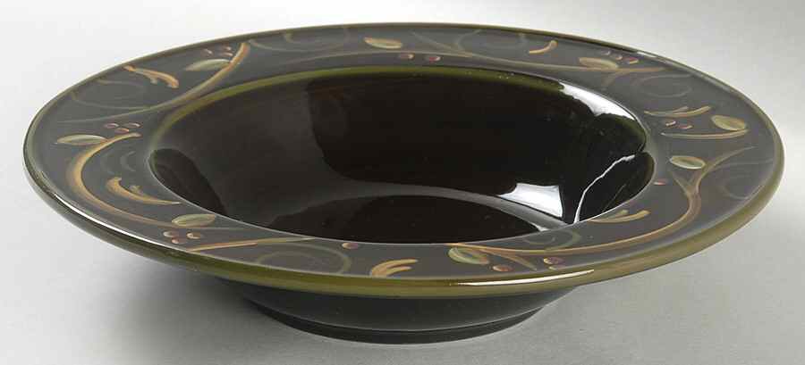 Chocolate Berries Large Rim Soup Bowl by Demdaco-1