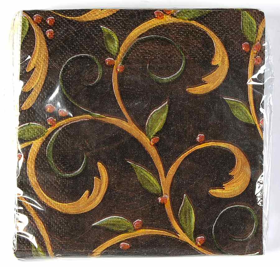 Chocolate Berries Package of Paper Cocktail Napkins by Demdaco-1