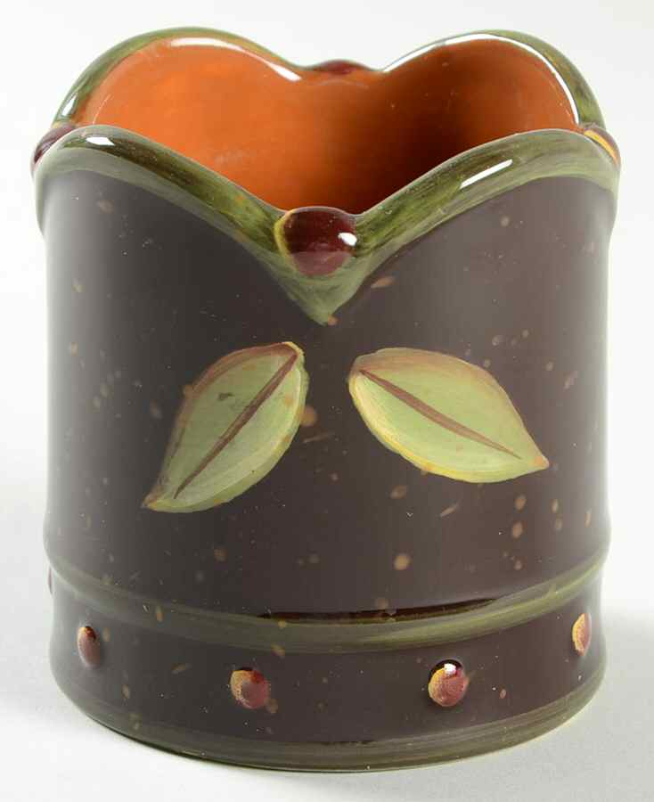 Chocolate Berries Votive Candleholder by Demdaco-1