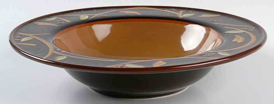 Chocolate Berries Large Rim Soup Bowl by Demdaco-1