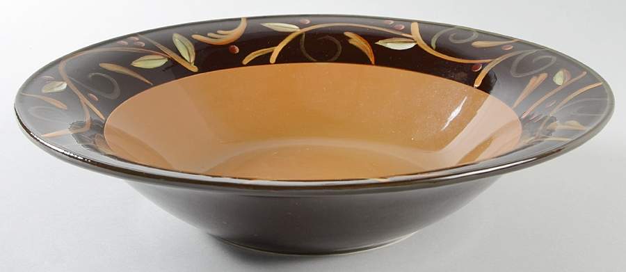 Chocolate Berries 12" Round Serving Bowl by Demdaco-1