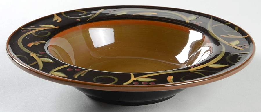 Chocolate Berries Large Rim Soup Bowl by Demdaco-1