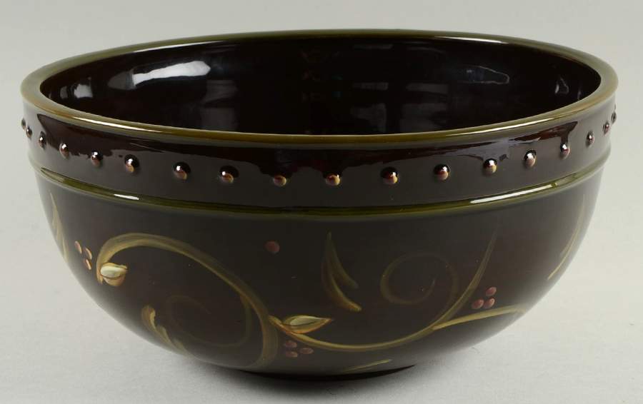 Chocolate Berries 10" Large Salad Serving Bowl by Demdaco-1