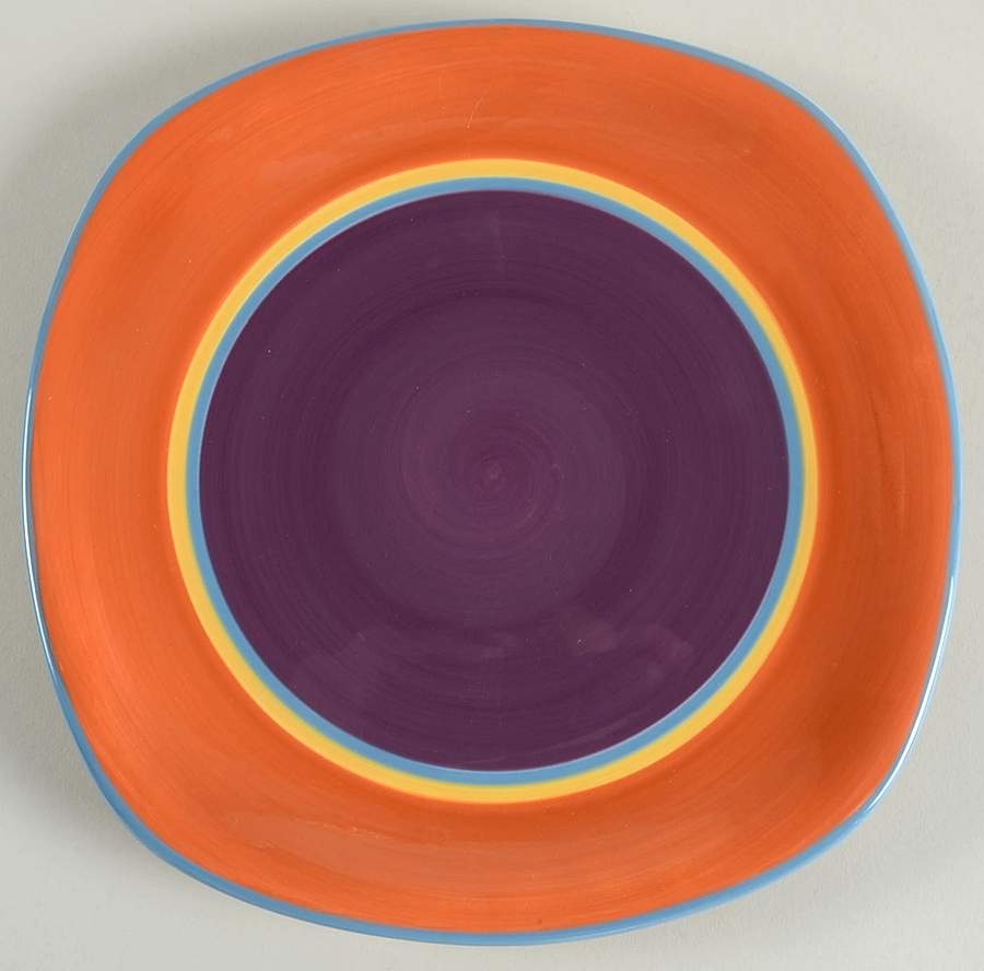 Coba Mayan Purple Square Salad Plate by Dansk-1