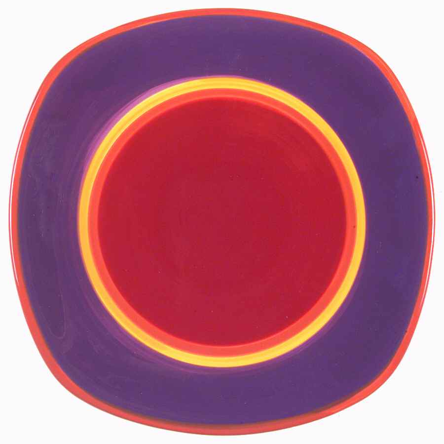 Coba Aztec Red Square Salad Plate by Dansk-1