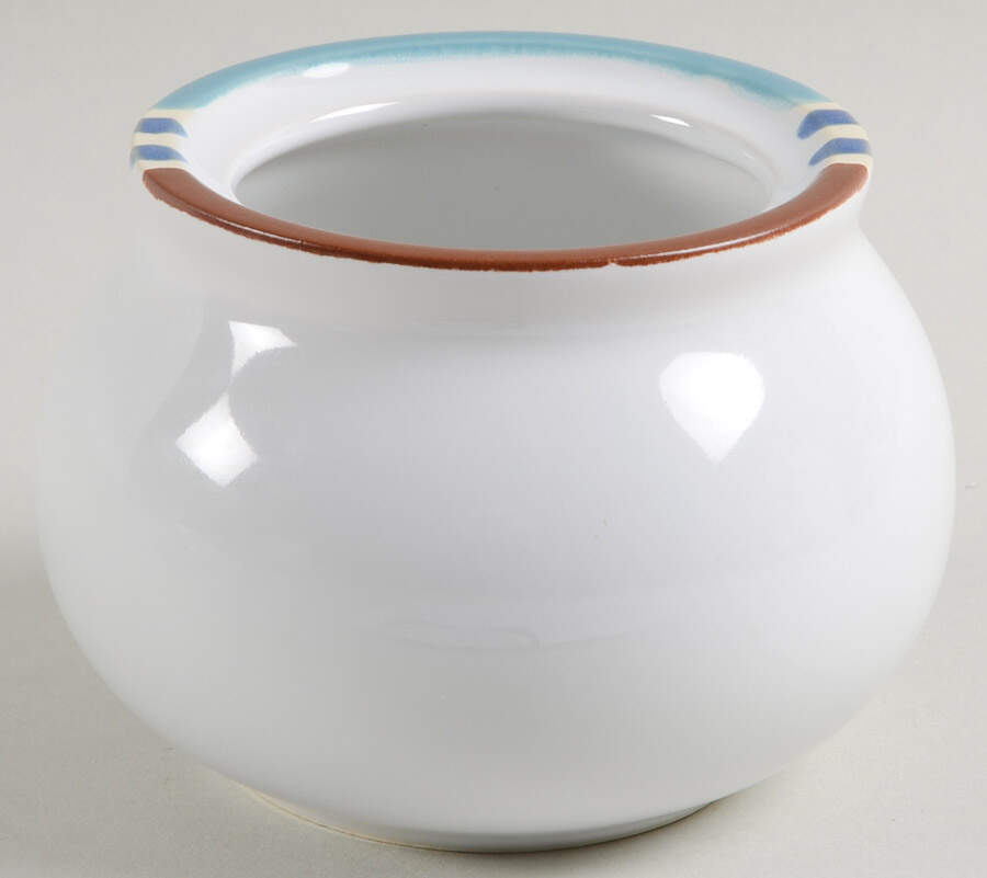 Mesa White Sand (Made in Japan) Sugar Bowl No Lid by Dansk-1