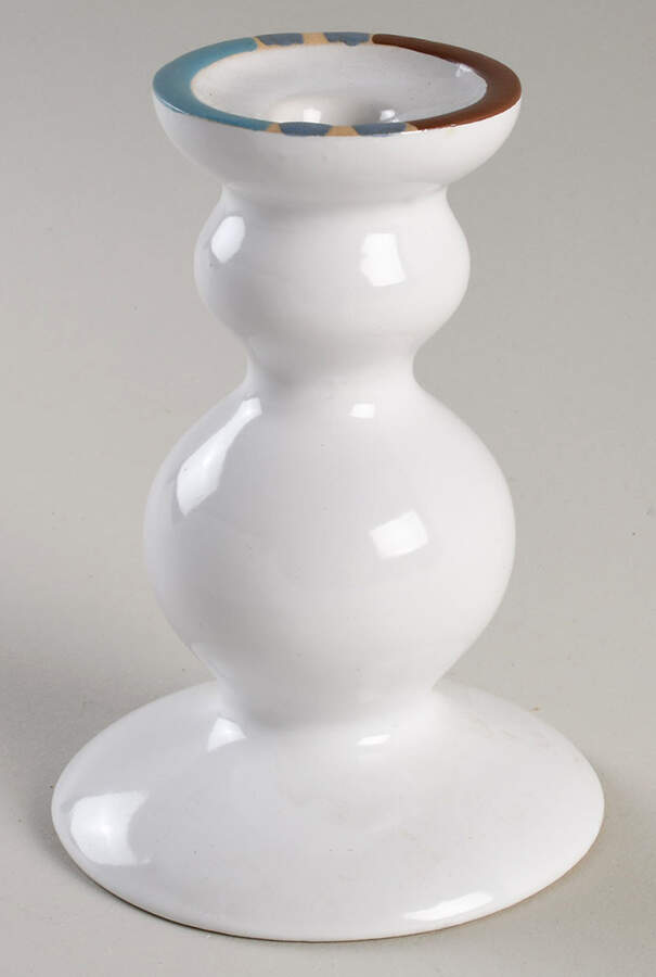 Mesa White Sand (Made in Japan) Single Light Candlestick by Dansk-1