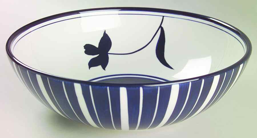 Kayla Blue 10" Round Vegetable Bowl by Dansk-1