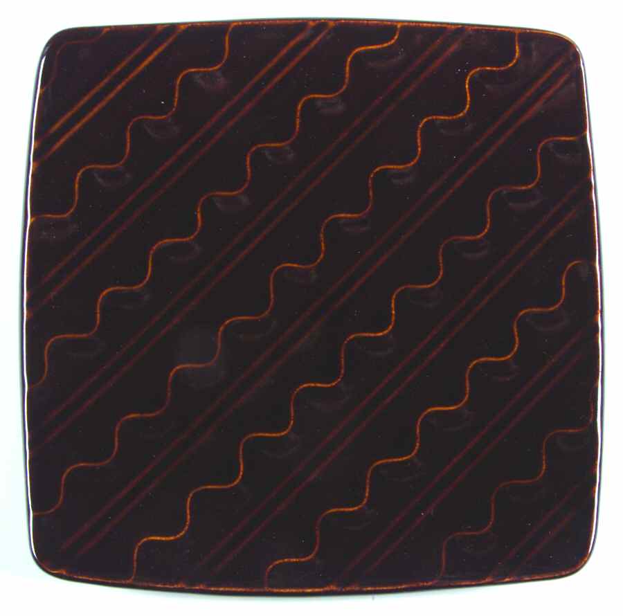 Cairo Brown Square Salad Plate by Dansk-1