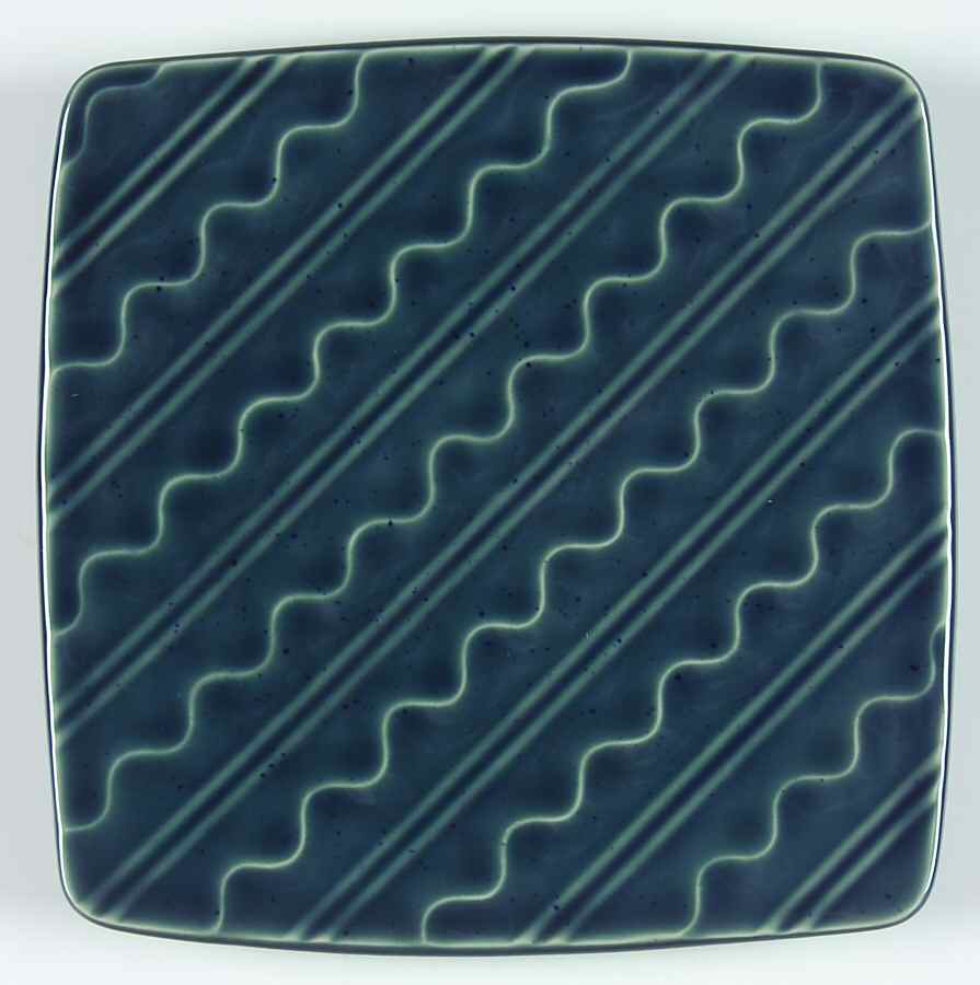 Cairo Teal Square Salad Plate by Dansk-1