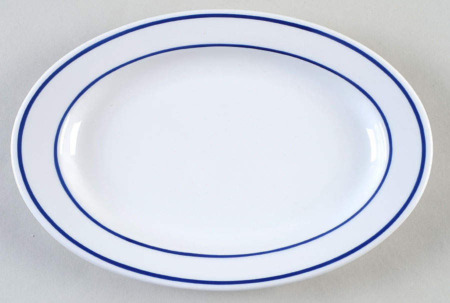 Bistro Cobalt 10" Oval Serving Platter by Danica-1