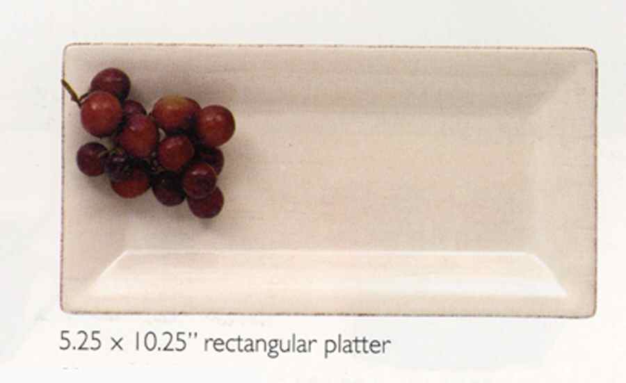 Patina Cream 10" Rectangular Serving Platter by Danica-1