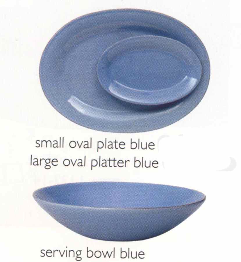 Patina Color Groups Floe (Blues) 10" Oval Serving Platter by Danica-1