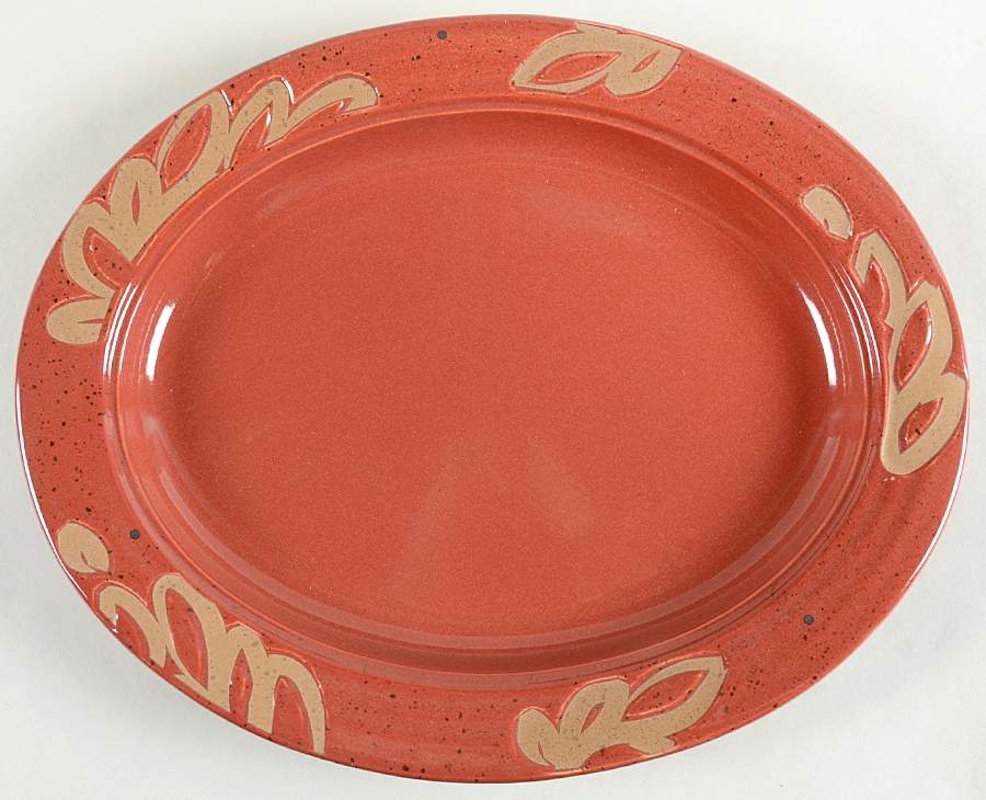 Kalahari Rust 14" Oval Serving Platter by Dansk-1