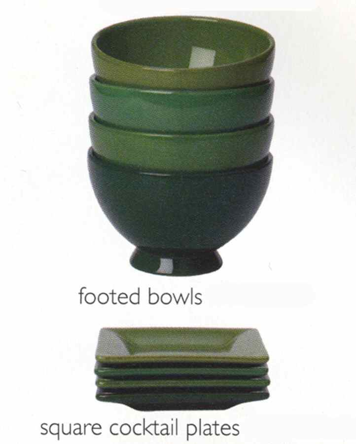 Patina Color Groups Jade Footed Bowl by Danica-1