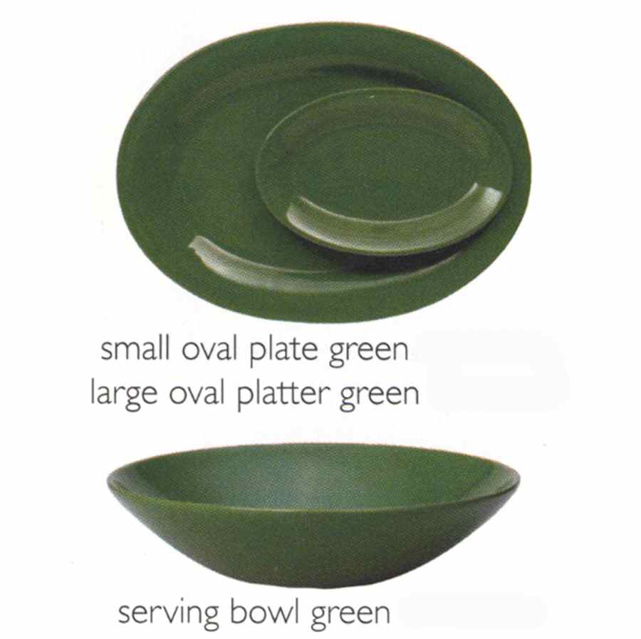 Patina Color Groups Jade 10" Oval Serving Platter by Danica-1