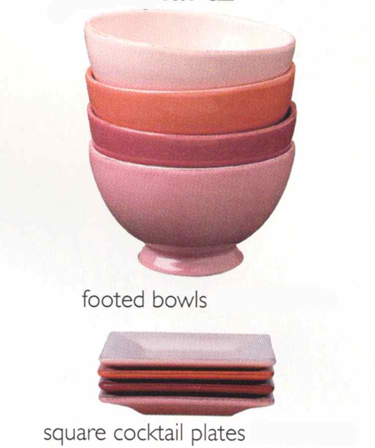 Patina Color Groups Quartz (Pinks) Footed Bowl by Danica-1
