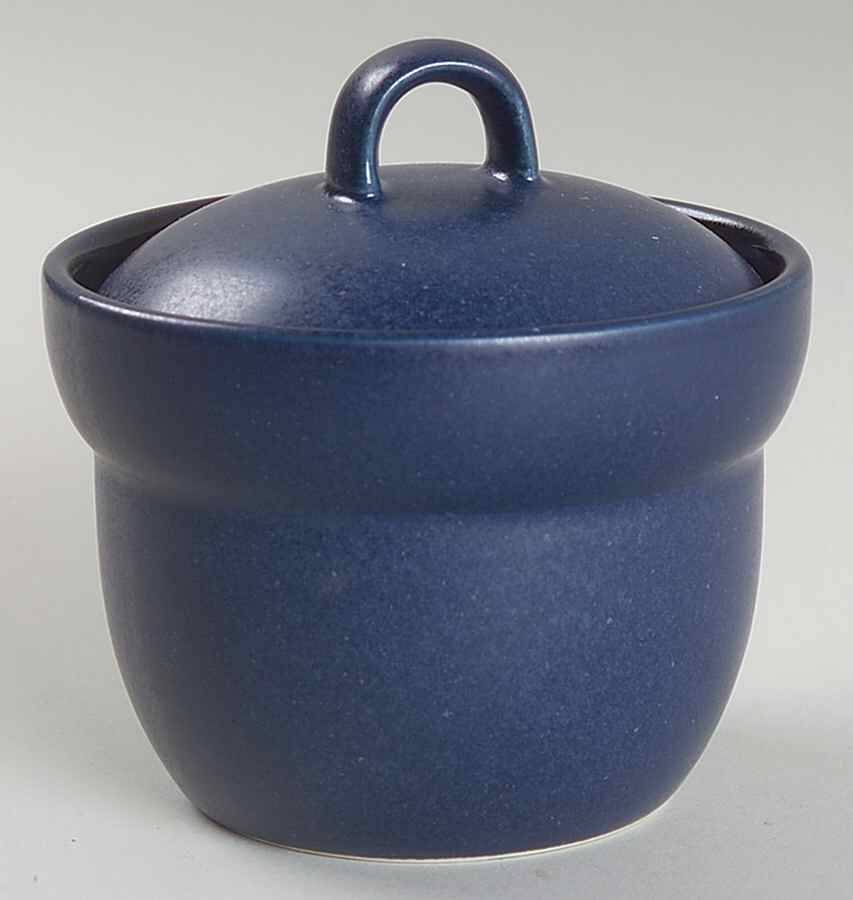 Tera Blue Sugar Bowl & Lid by Dansk-1